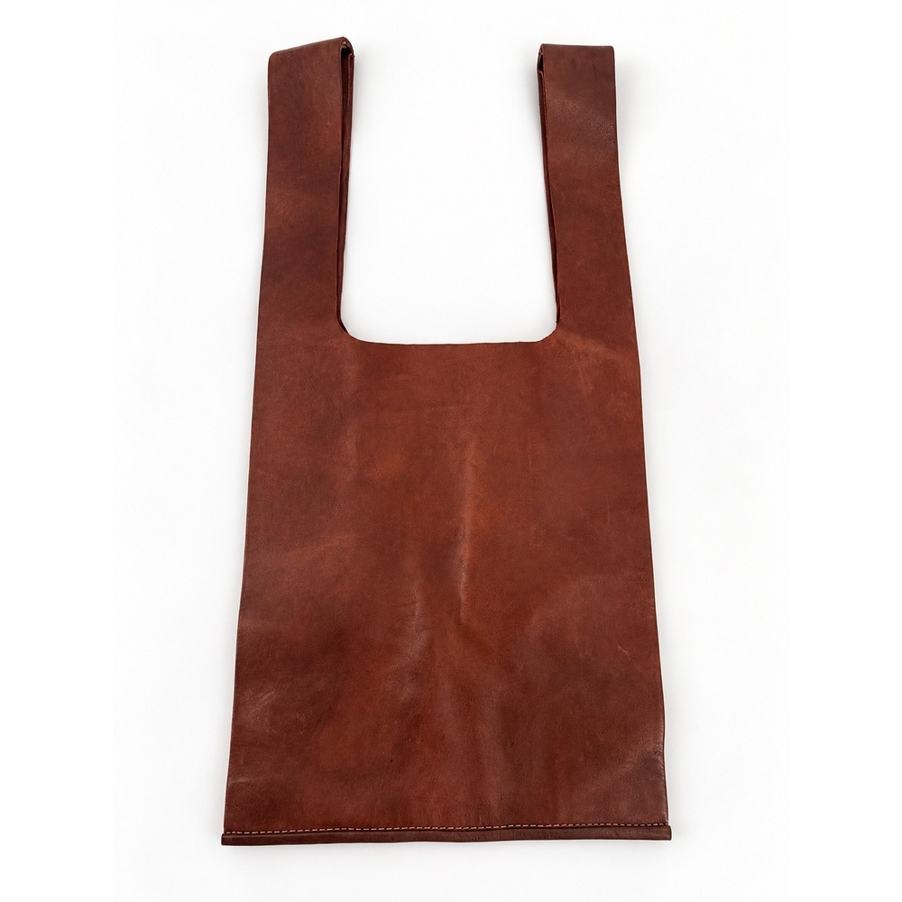 Linden Is Enough Leather Tote Women Medium Brown Minimalist Market Bag Boho